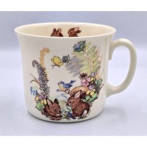 Royal Kent Woodland Animals Cup Rabbits Squirrels Birds RARE Vintage